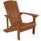 Merrick Lane Riviera Azure Adirondack Patio Chairs With Vertical Lattice Back And Weather Resistant Frame